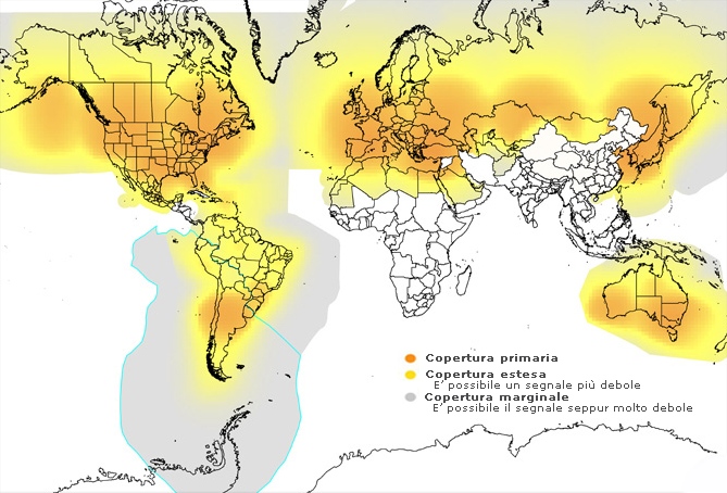 Copertura rete Globalstar